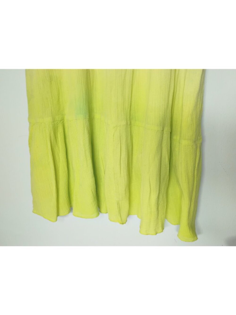 Vintage Ralph Lauren Gauze Cotton Ombre Strapless Midi Dress M Resort Ruffle - Picture 4 of 8